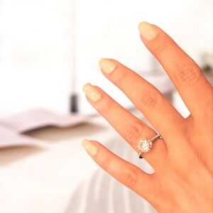 Fashion Ring Silver Tone Cubic Zirconia Pave